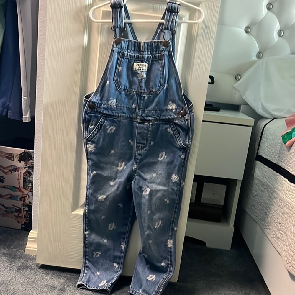OshKosh B'gosh Blue Floral Overalls